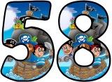 Free printable digital lettering sets. Pirates background printable lettering sets.