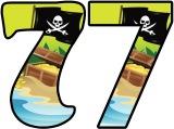Pirate flag and treasure chest printable display letters