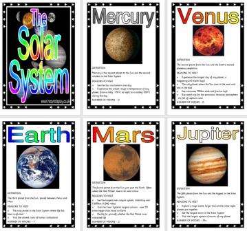 Free printable Science Solar System Facts Posters