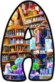Free printable magic potion shop background instant display digital lettering sets for classroom display.