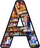 Free printable magic potion shop background instant display digital lettering sets for classroom display.