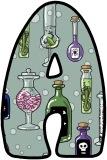 Free printable witches magic potions background instant display digital lettering sets for classroom display.&nbsp;&nbsp;