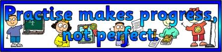 Practise makes progress, not perfect Banner