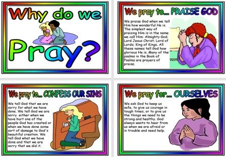 Why do we Pray Simple Posters for Kids