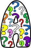 Free printable question mark background instant display lettering sets for classroom display.
