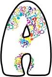 Question Mark backgound letters for Classroom Display.