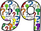 Free printable question mark background instant display lettering sets for classroom display.