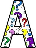 Free printable question mark background instant display lettering sets for classroom display.