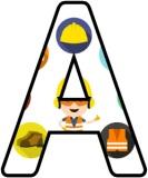 Printable digital classroom display lettering sets with a PPE themed background.  Safety equipment lettering sets.
