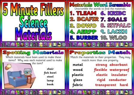 Free printable Science Starters - Materials