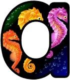Free Seahorse lettering