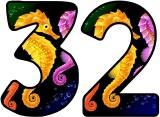 Free Seahorse lettering