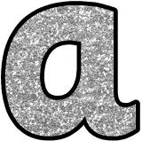 Free printable silver glitter background digital lettering.  Download and print your own classroom display headings with these free silver glitter letters.