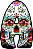 Free printable instant display lettering sets for classroom display. Day of the Dead, Sugar Skull background letters.
