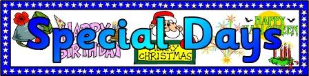 Free Printable Special Days Banner