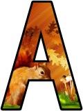 Squirrel printable display letters