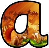 Squirrel background printable display lettering