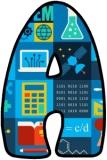 STEM - Science, Technology, Engineering and Maths, photo background printable display lettering sets for classroom display.
