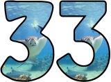 Free printable instant display digital letters sets with a Stingray photo background.