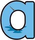 Free printable instant display digital lettering sets with a Swordfish/Marlin background.