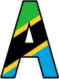 Free printable classroom display lettering - Tanzania Flag