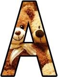 Teddy Bear background free printable lettering