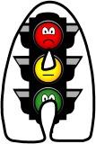 Free printable instant display digital letters sets with a traffic light with faces background. Great if using the traffic lights system for behaviour or noise level