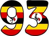 Free printable Uganda Flag background instant display digital lettering sets for classroom bulletin board display.