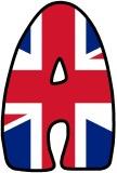 Union Flag background printable letters