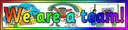 Free printable 'We are a team' display banner
