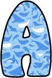 Free printable whales background instant display lettering sets.  Whales digital lettering, free to download and print.  Instant display lettering sets for bulletin display boards.