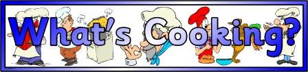 Free Printable 'What's Cooking?' classroom display banner heading