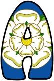 Yorkshire Flag background printable lettering sets for classroom display.