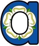 Yorkshire Flag background printable lettering sets for classroom display.